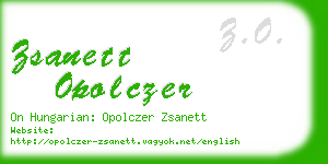 zsanett opolczer business card